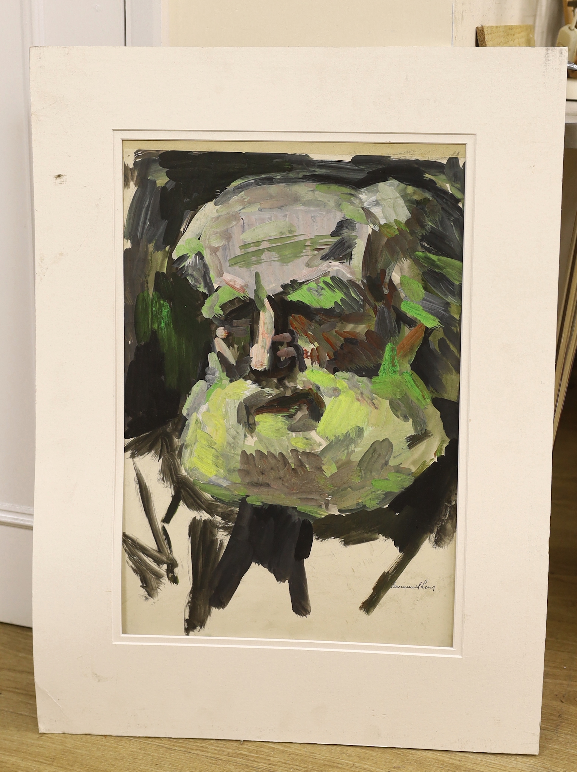 Emanuel Levy (1900-1985), watercolour, Bearded man, signed, 53 x 37cm